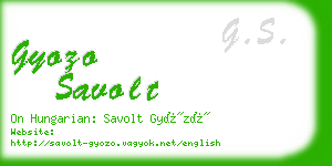 gyozo savolt business card